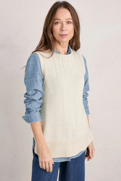 Seasalt Women's Smallcombe Organic Cotton Knitted Vest - Chalk