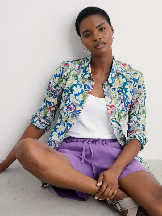 Seasalt Women's Larissa Shirt In Studio Floral Chalk