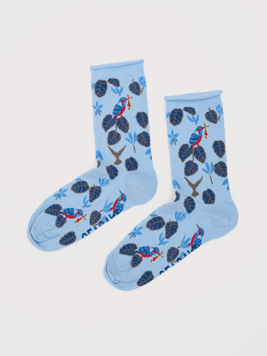 Seasalt Women's Arty Socks In Kingfisher Ice Blue