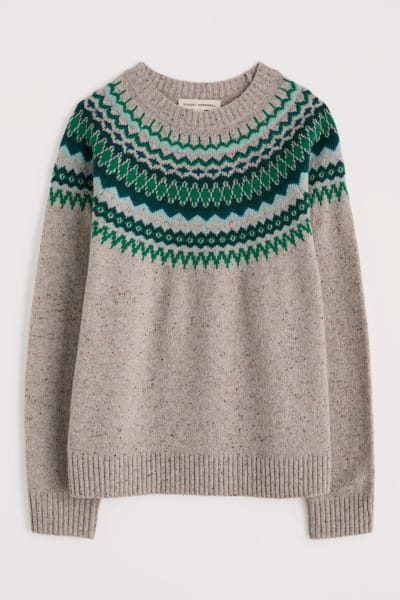 Seasalt Women's Gurnard's Head Jumper Lambswool In Windward Aran Multi