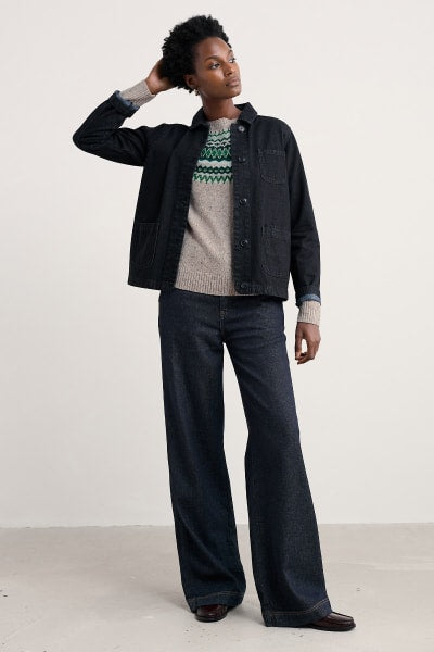 Seasalt Women's Gurnard's Head Jumper Lambswool In Windward Aran Multi