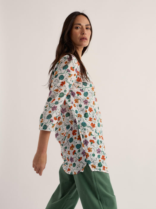 Seasalt Women's Op Art Tunic In Nasturtium Press Chalk