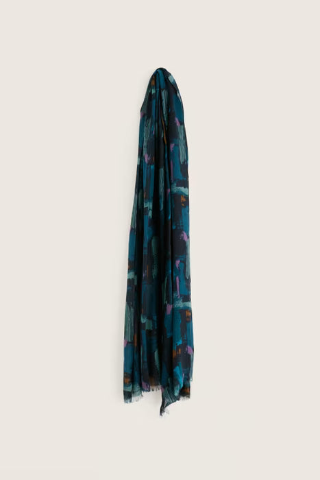 Seasalt Women's Pentillie Scarf In Paint Texture Maritime