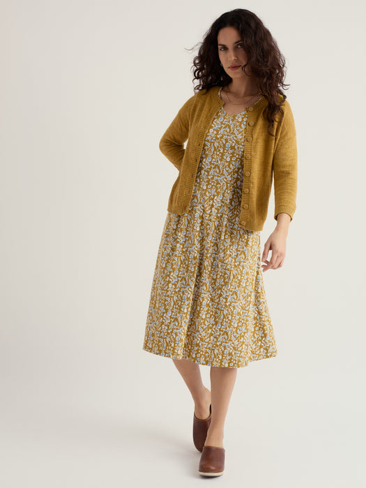 Seasalt Women's Pentire Steps Linen & Organic Cotton Cardigan In Tansy