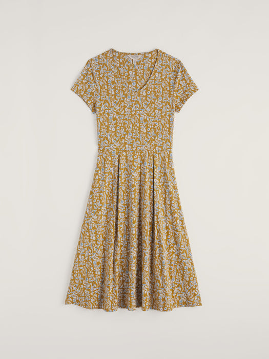 Seasalt Women's Pier View Jersey Dress In Inky Botanical Tansy