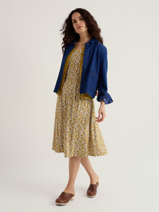 Seasalt Women's Pier View Jersey Dress In Inky Botanical Tansy