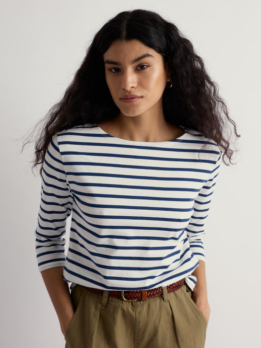 Seasalt Women's Sailor Top In Breton Dark Voyage