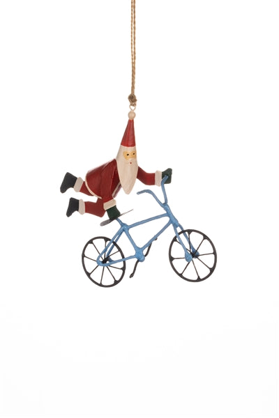 Shoeless Joe BMX Santa Hanging Decoration