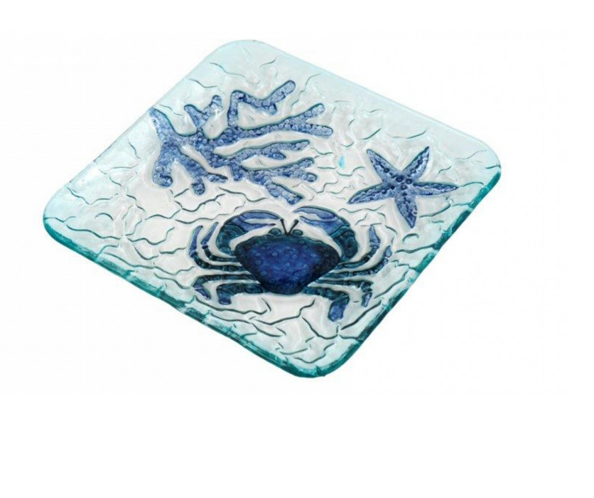Sifcon Seashore Crab Glass Plate