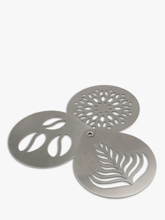 Siip Infuso Stainless Steel Coffee Pattern Stencils Set of 3