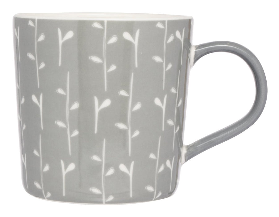 Siip Ekko Floral Stems Grey Mug
