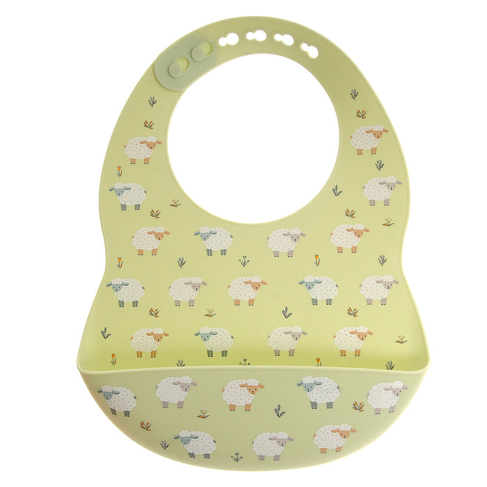 Ziggle Catch It Silicone Bib Sheep