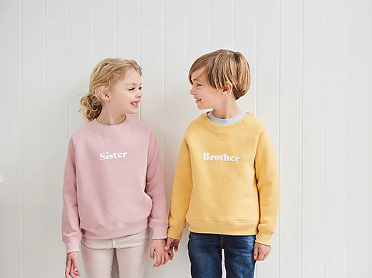 Bob & Blossom Sister Print Sweatshirt Faded Blush