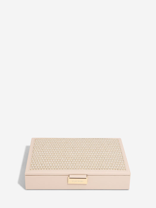 Stackers Blush Raffia Classic Jewellery Box Lid
