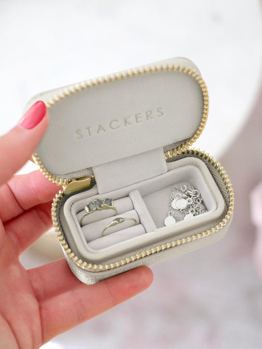 Stackers Oatmeal Zipped Travel Jewellery Box