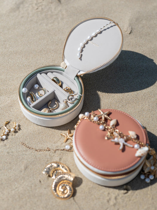 Stackers Seafoam Wave Round Jewellery Box