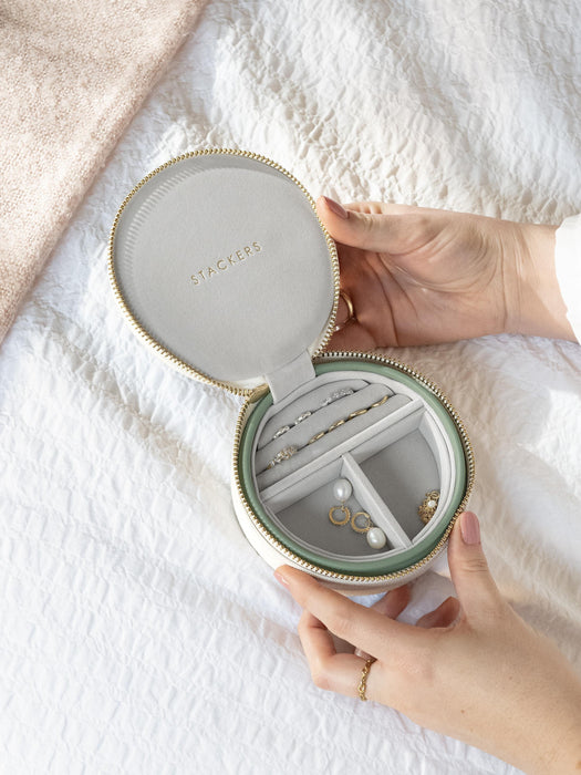 Stackers Seafoam Wave Round Jewellery Box