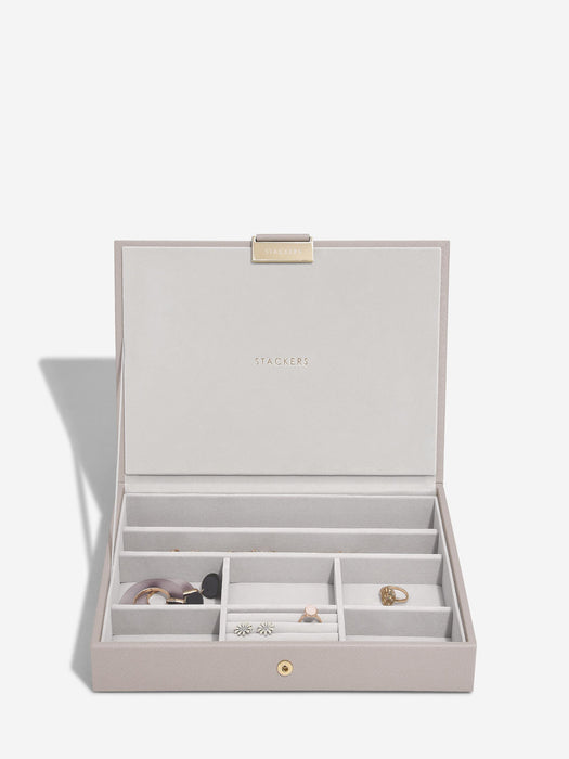 Stackers Taupe Raffia Classic Jewellery Box Lid