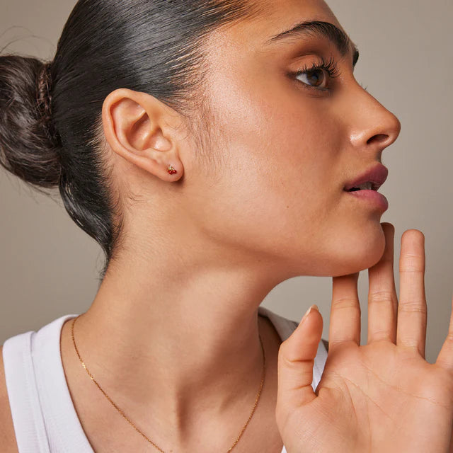 Enamel Copenhagen Stud Earrings Cherry