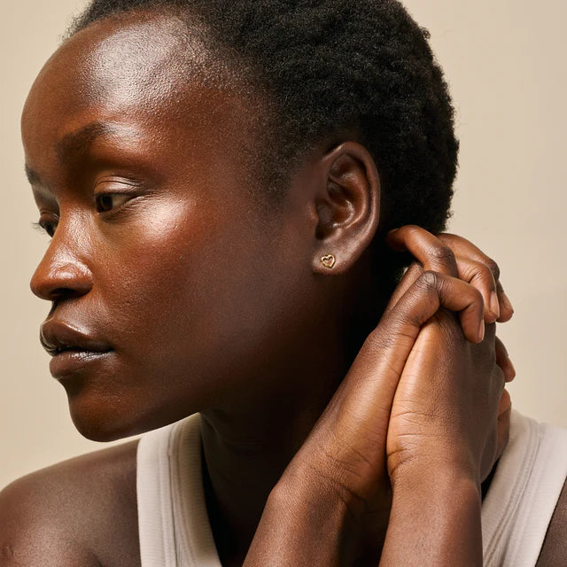 Enamel Copenhagen Amore Studs Gold Hearts