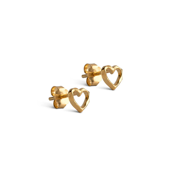 Enamel Copenhagen Amore Studs Gold Hearts