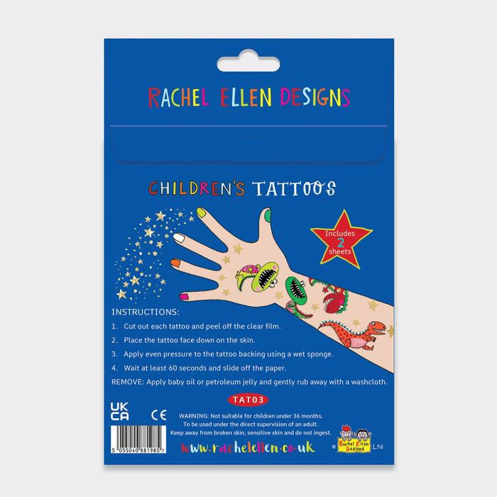 Rachel Ellen Children's Dinosaur Temporary Tattoos
