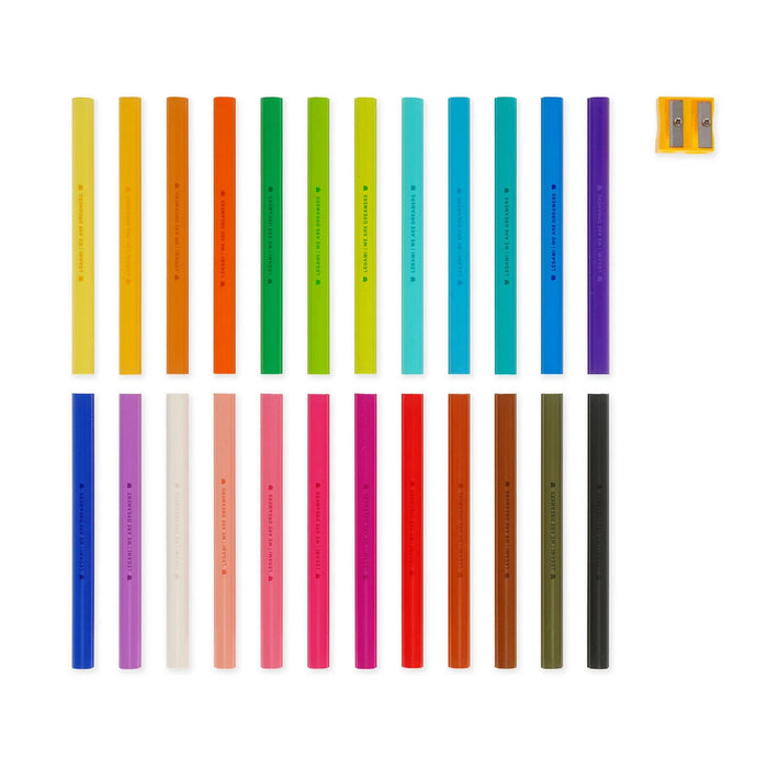 Legami Set of 24 Colouring Pencils - Teddy Bear
