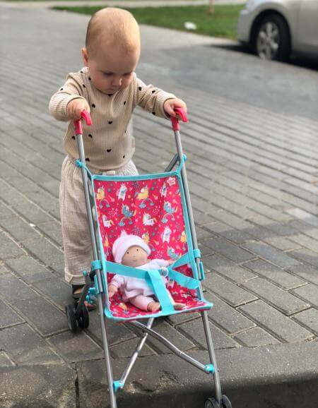 Cherub Baby Girl in Pink Dress