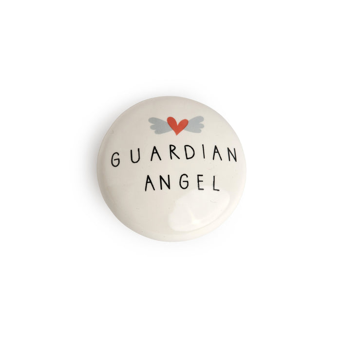 Belly Button Guardian Angel Porcelain Token