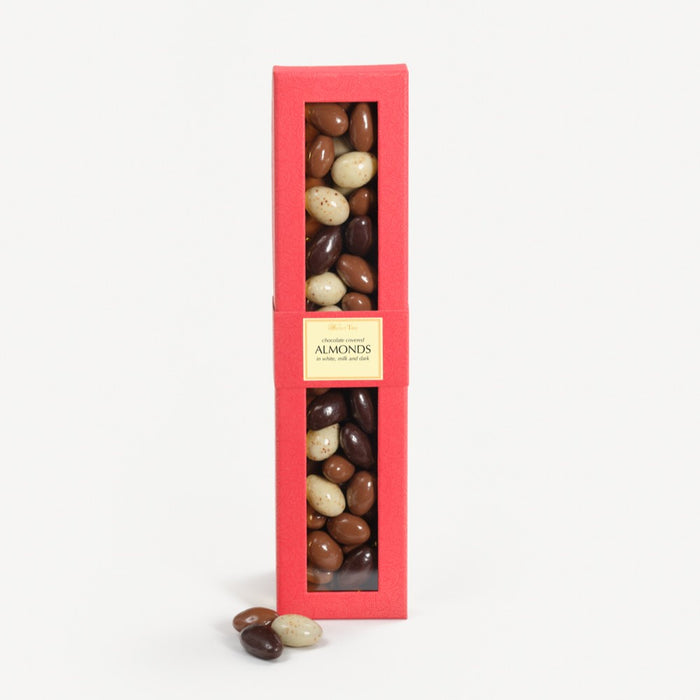 Walnut Tree Chocolate Covered Almonds in White, Milk & Dark 140g