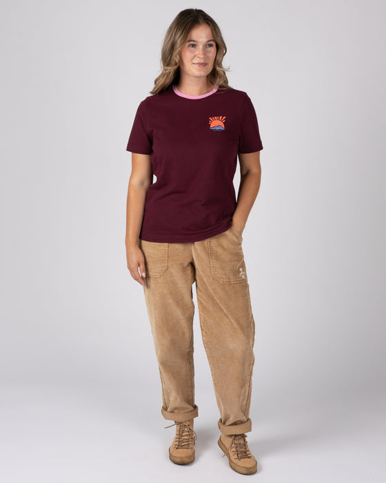Saltrock Women's Take It Easy Tee Top In Dark Purple