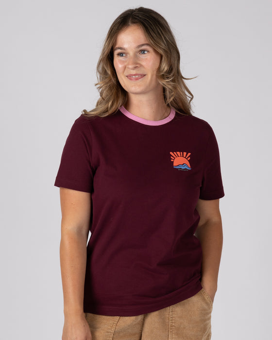 Saltrock Women's Take It Easy Tee Top In Dark Purple