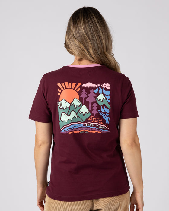 Saltrock Women's Take It Easy Tee Top In Dark Purple