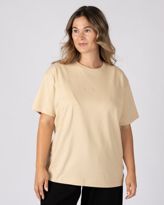 Saltrock Women's Perfect Set Womens Oversized Short Sleeve T-Shirt In Cream