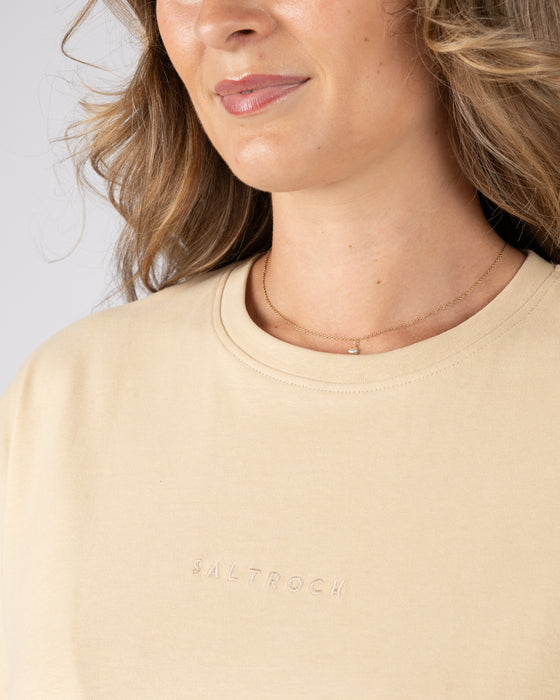 Saltrock Women's Perfect Set Womens Oversized Short Sleeve T-Shirt In Cream