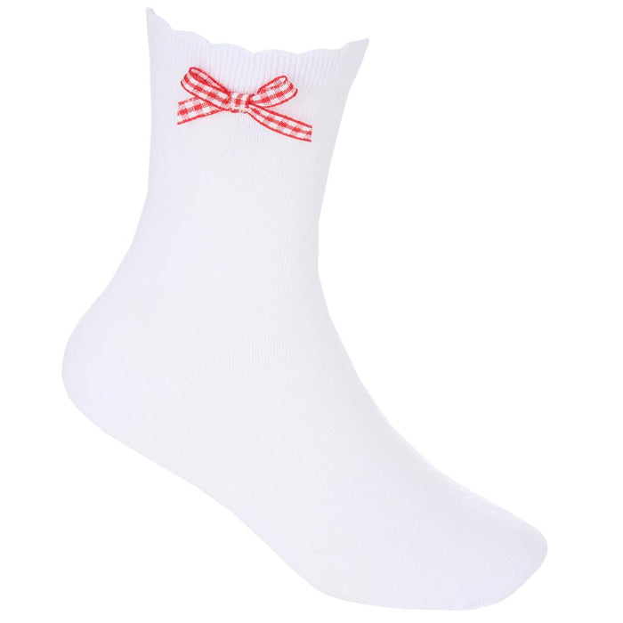 Elizabeth Anne Red Frill Triple Pack Of Red Frill Socks