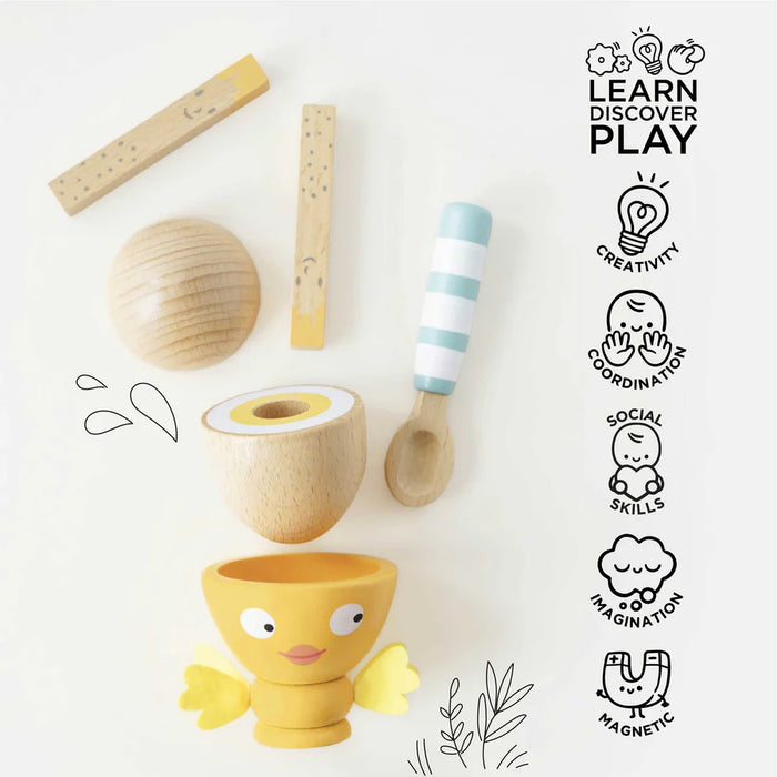 Le Toy Van Wooden Egg Cup & Soldiers