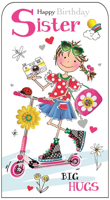 Jonny Javelin 'Happy Birthday Sister' Birthday Card