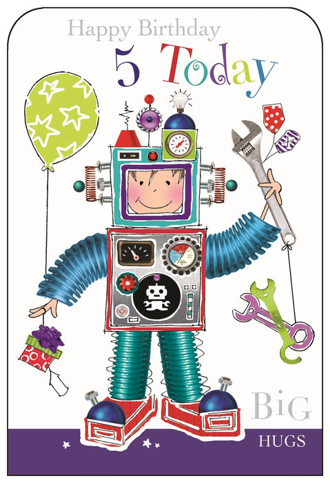 Jonny Javelin 'Happy Birthday 5 Today' Birthday Card