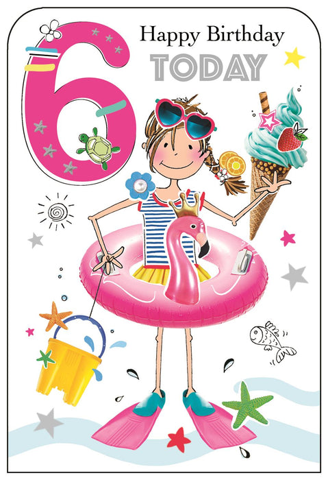 Jonny Javelin 'Happy Birthday 6 Today' Birthday Card