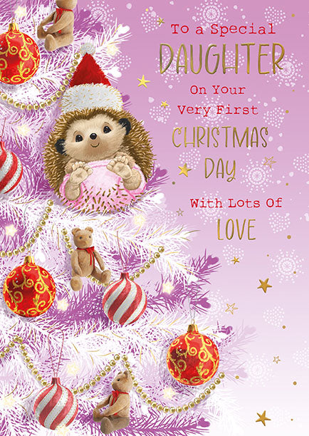 Words N Wishes 'To A Special Daughter 1st Christmas' Christmas Card
