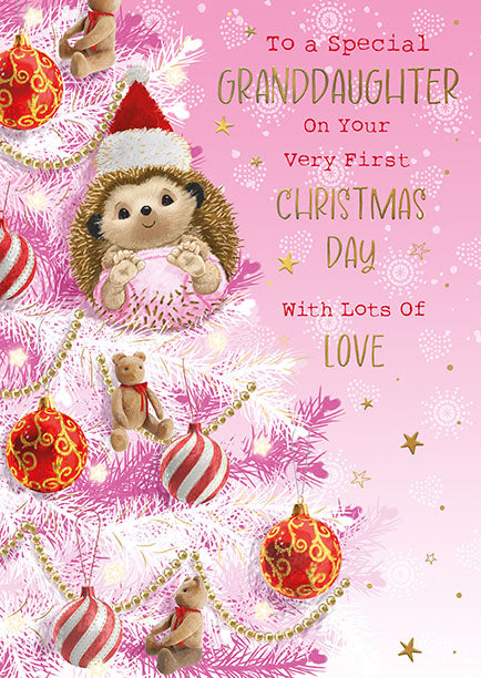 Words N Wishes 'To A Special Granddaughter 1st Christmas' Christmas Card