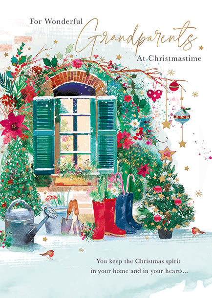 Words N Wishes 'For Wonderful Grandparents' Christmas Card