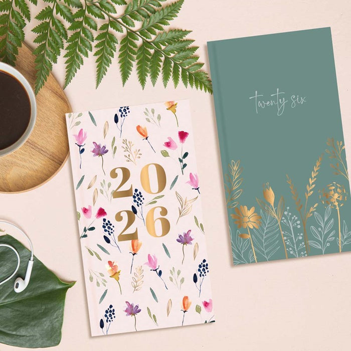 Tallon 2026 Diary Slim Week To View Bee & Floral