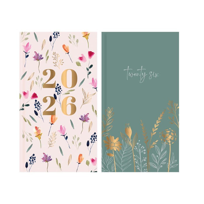 Tallon 2026 Diary Slim Week To View Bee & Floral