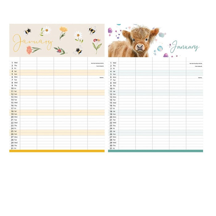 Tallon 2026 Organiser Calendar Family Planner Animals