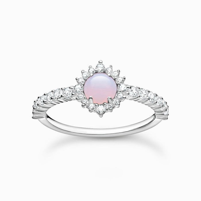 Thomas Sabo Shimmering Pink Coloured Opal Stone Ring
