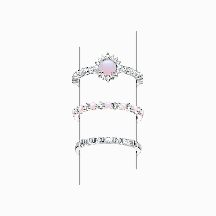 Thomas Sabo Shimmering Pink Coloured Opal Stone Ring