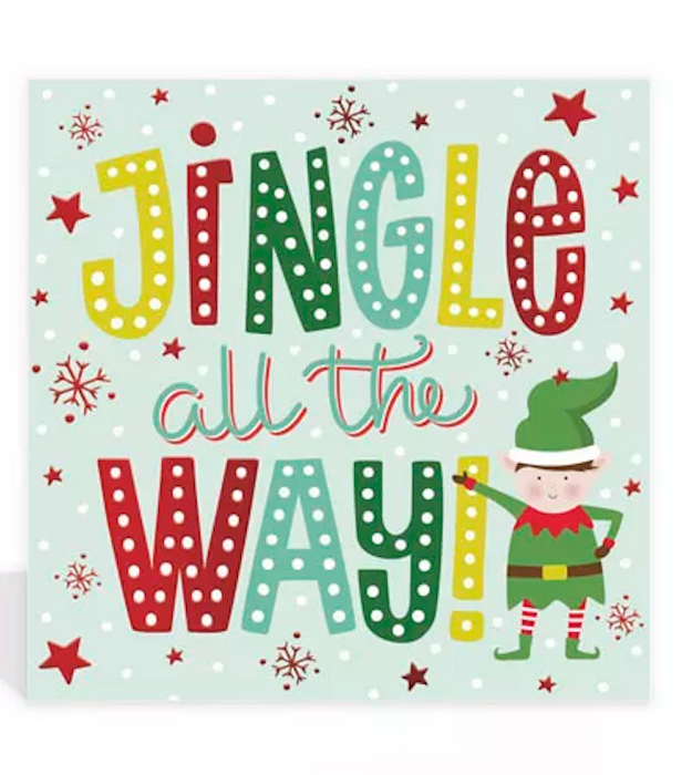 Tiger Feet 20 Mini Luxury Christmas Cards - Santa & Elf