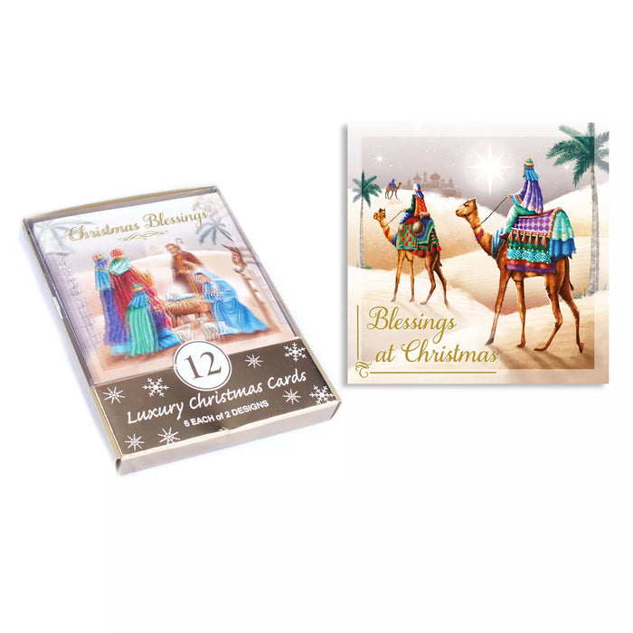 Tiger Feet Boxed 12 Luxury Christmas Cards - Nativity
